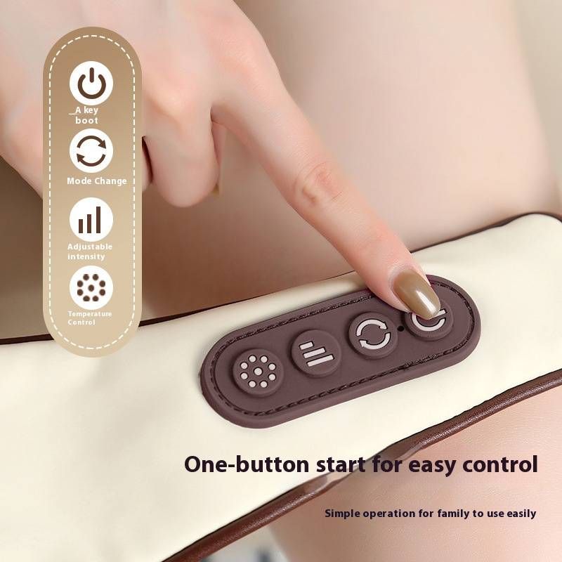 Nacken- und Schultermassagegerät mit Rotlichttherapie und Wärme – 6 Knetknoten, 3 Geschwindigkeitsstufen, tragbar und wiederaufladbar für tiefe Muskelentspannung_voghion.com