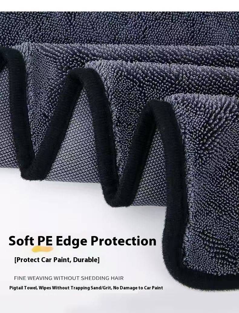 Premium Double-Layered Braided Car Wash Towel – Ultra-Absorbent Microfiber, Scratch-Free, Multipurpose Cleaning Cloth For Cars, Windows & Surfaces_voghion.com