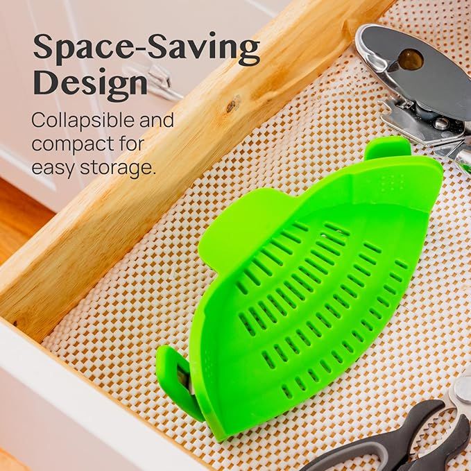 Colino per spaghetti in silicone per pentole, ciotole e padelle - Pentola con filtro resistente al calore per verdure e noodles - Utensile da cucina per cucinare_voghion.com