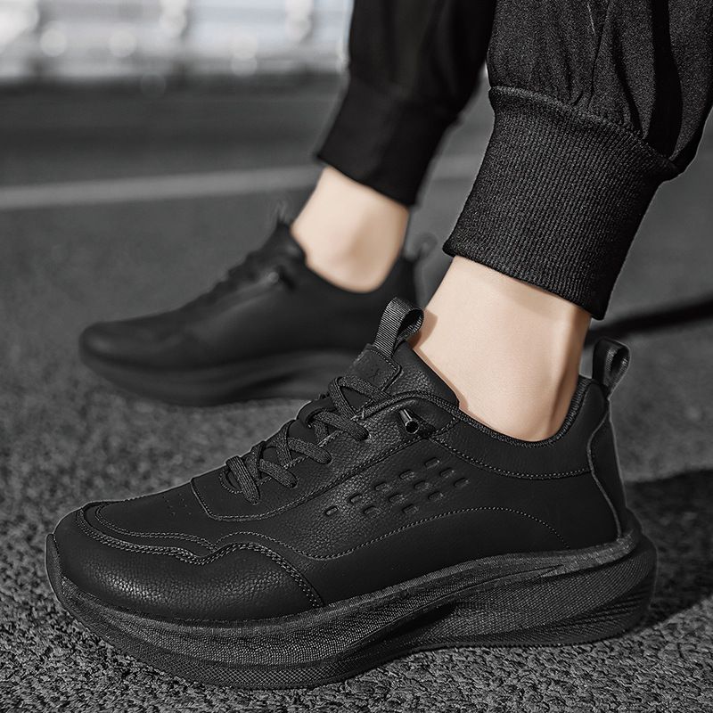 Men's Shoes Wide Toe Sports Shoes In Autumn And Winter With Popcorn Leather Cushioning Running Shoes And Wide Lasting Commuter Shoes_voghion.com