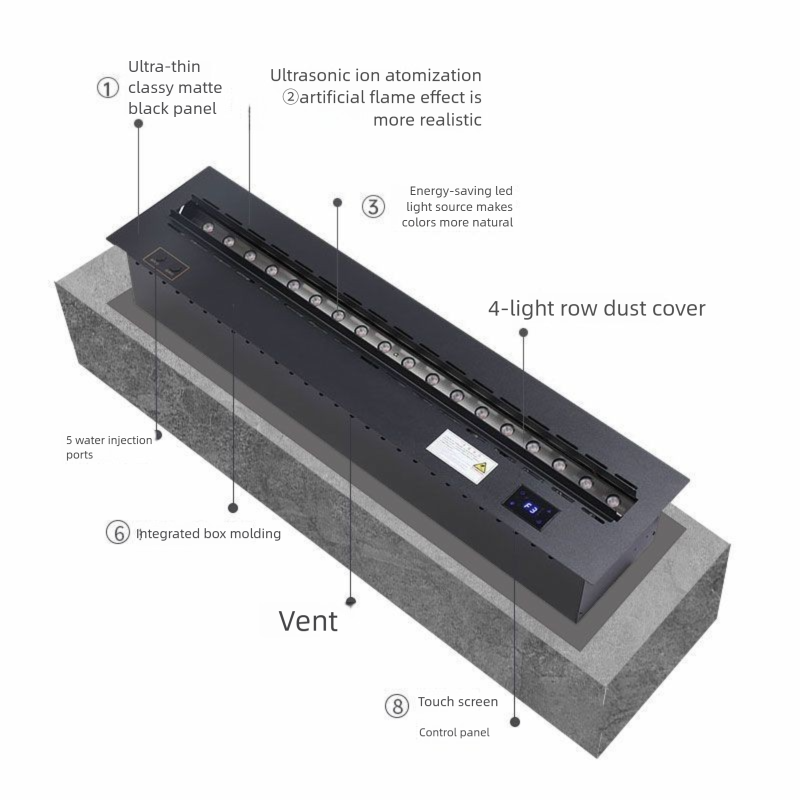 Home 3D Atomized European Style Embedded Electronic Fireplace Simulated Flame Internet Celebrity TV Decorative Cabinet_voghion.com