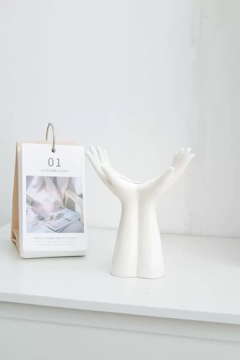 Vaso in resina di alta qualità per composizioni floreali, design creativo e semplice, adatto per showroom e arredamento per la casa._voghion.com