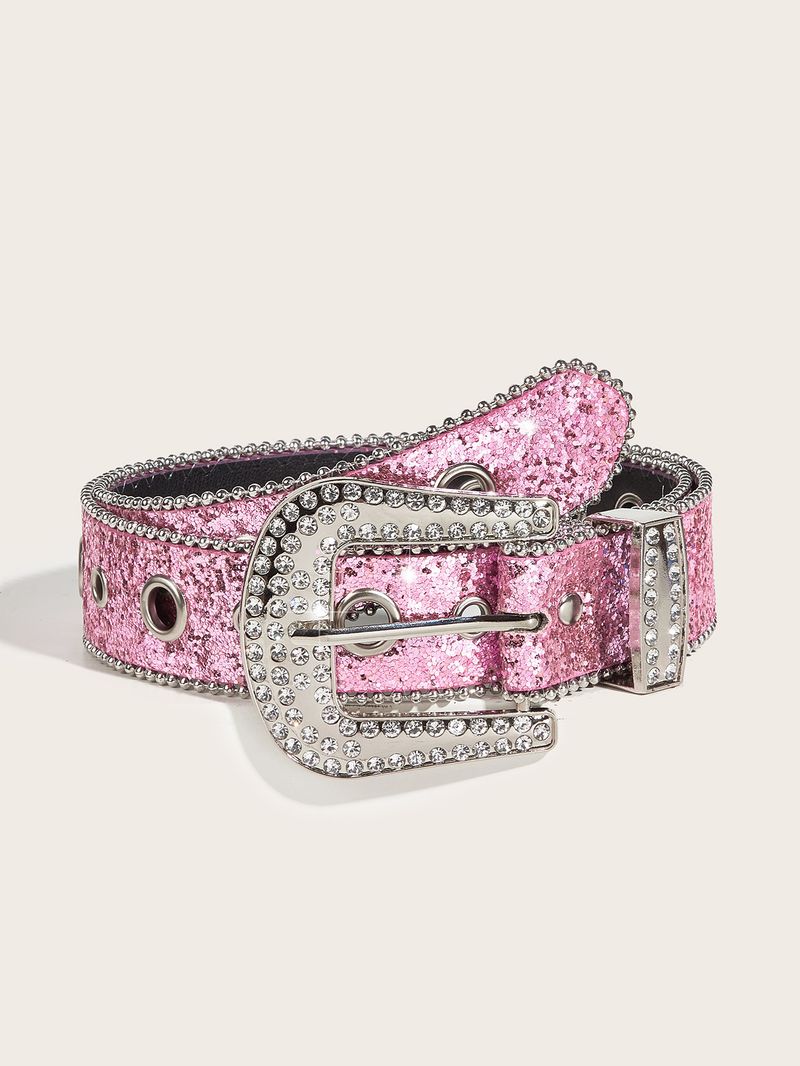 Nouvelle ceinture européenne et américaine pour filles sexy, mode féminine, style tendance et brillant, boucle diamant occidentale Y2K, ceinture large, chaîne de taille_voghion.com