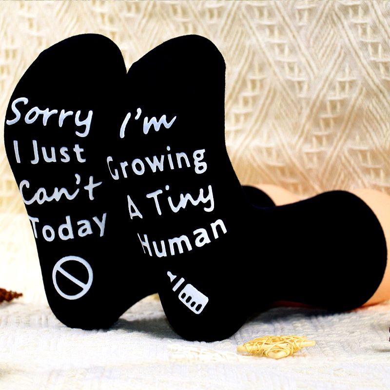Mittelhohe Socken mit Buchstabensohle, rutschfeste selbstklebende Bodensocken, lässige Sportsocken_voghion.com