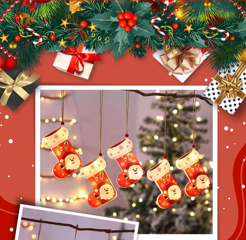 Luces LED colgantes para árbol de Navidad: adornos festivos para el hogar, ventanas y fiestas._voghion.com