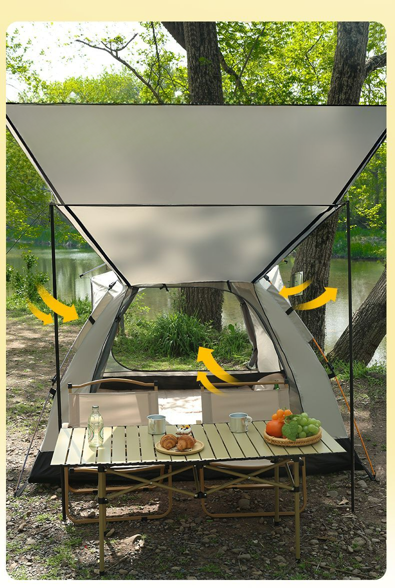 Yuyang Villa Portable Folding Double Layer Outdoor 2025 New Tent Camping Gear Set_voghion.com