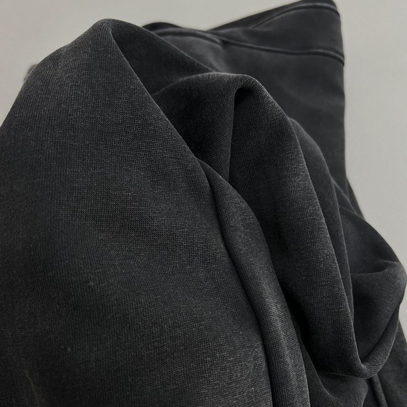 Pantaloni comodi con coulisse, foderati in pile, neri lavati, per uomo e donna - Pantaloni da jogging larghi con gamba larga e vita elastica, comodi ed eleganti_voghion.com