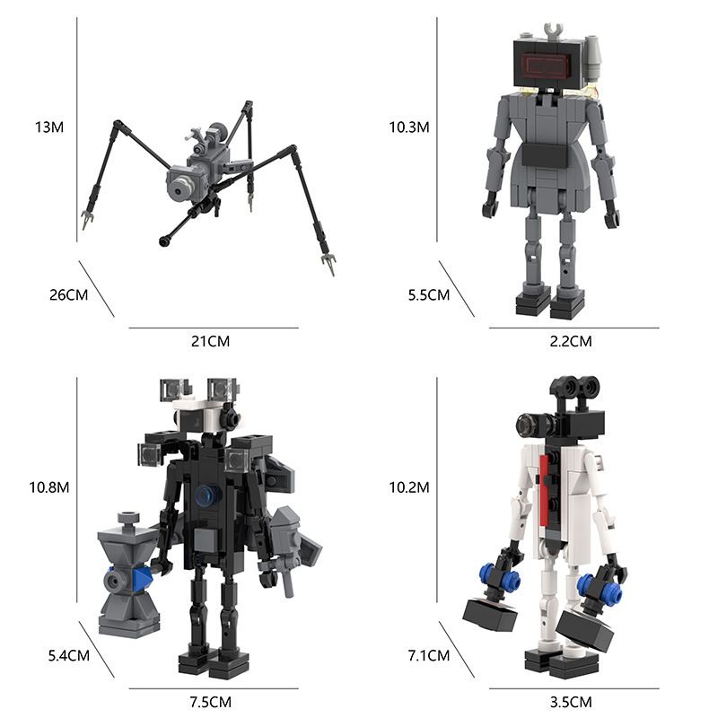 Vse Moc New Skibidi Toilet The Audio and Camera Titan Man Building Blocks Toys DIY Opeke Toy For Child Rojstnodnevno božično darilo_voghion.com