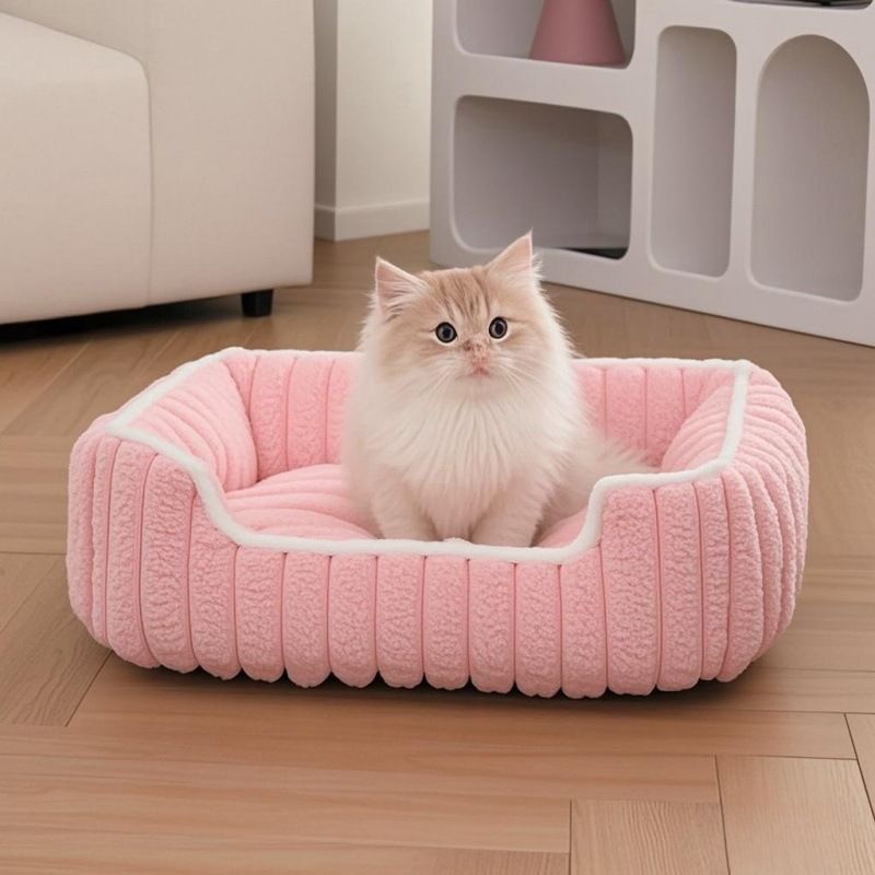 Nova cama para gatos para todas as estações, com colchão, cama extra grande e espessa para cães médios e pequenos_voghion.com
