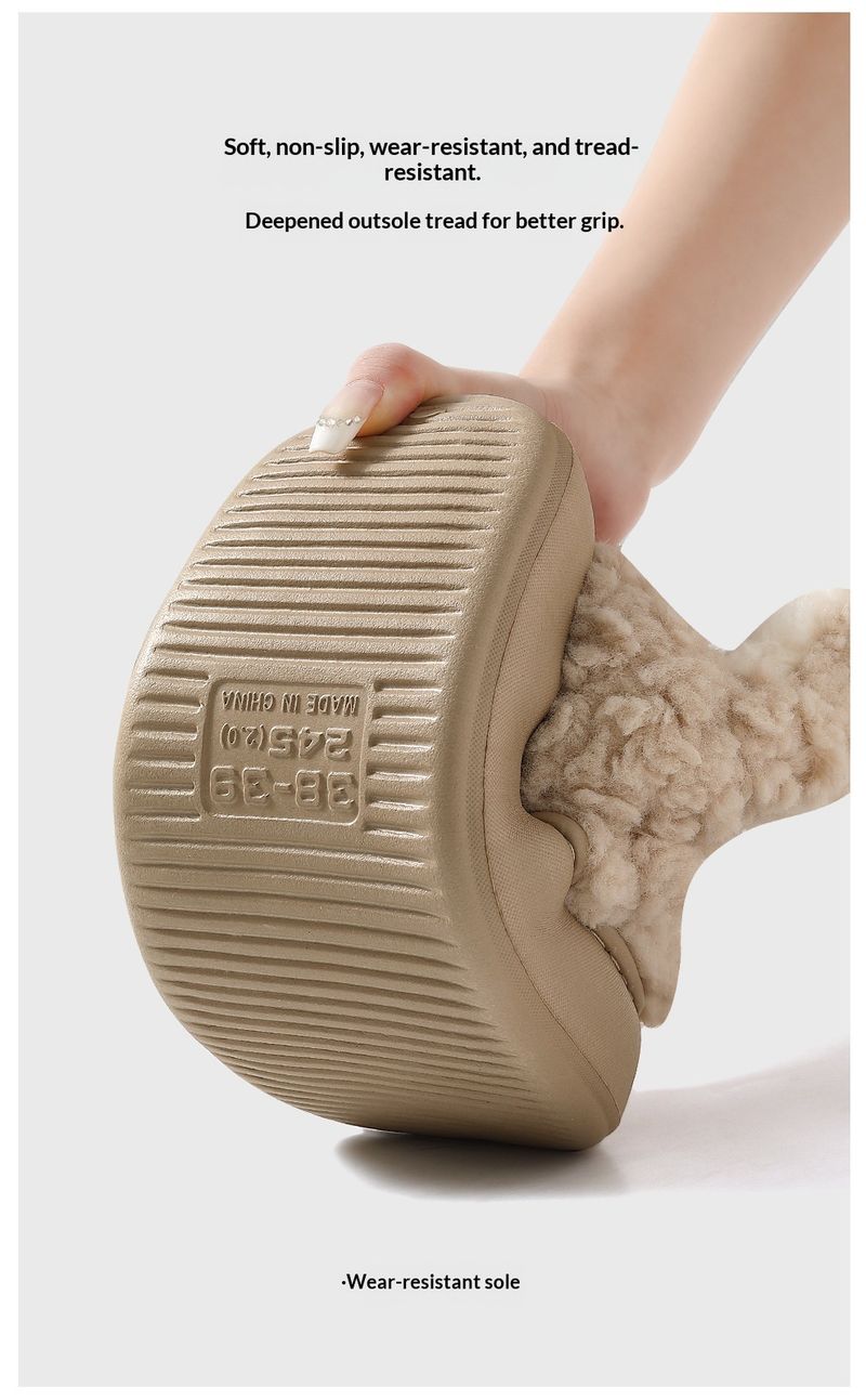 Voyage Flauschige Hausschuhe für Damen, Herbst- und Winterschuhe aus Baumwolle mit dicker Sohle, rutschfester Schaft, ideal für Paare, zum Entspannen im Freien; Herren-Schneeschuhe für den Winter_voghion.com