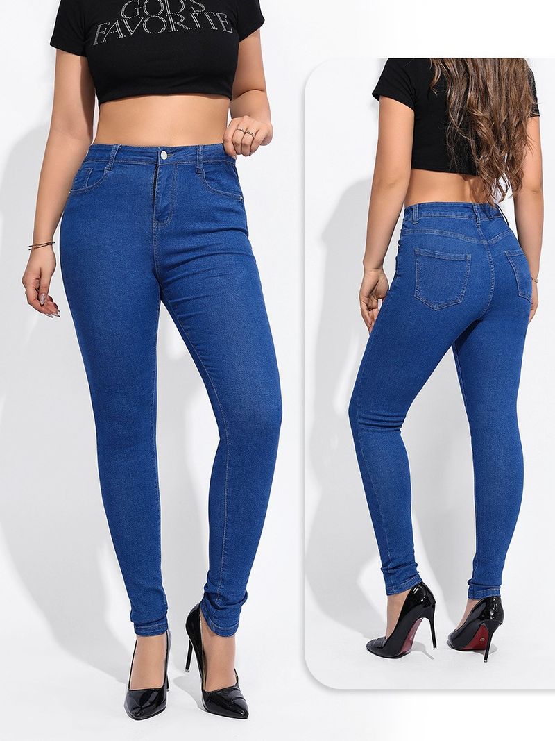 Women's Clothing Mid Waist Slim Elastic Black Tight Skinny Pants Jeans Elastic_voghion.com