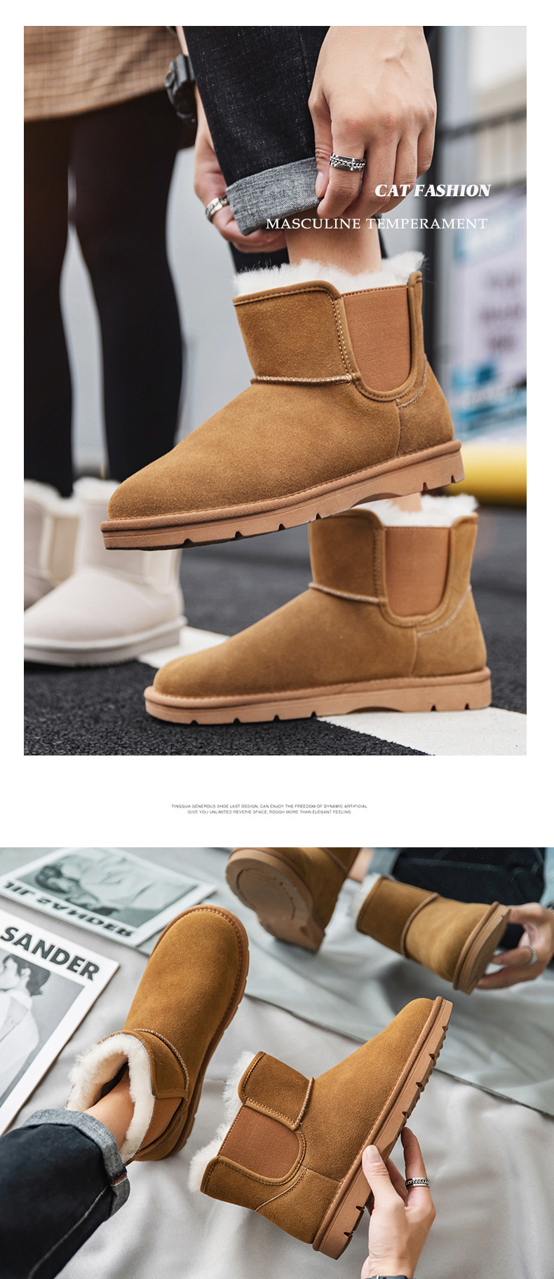 3273 sněhule s tlustou podrážkou, zvětšující plyš a bavlna, severovýchodní outdoorové martinské boty, pánské zahraniční obchod, exportní bavlněné boty_voghion.com
