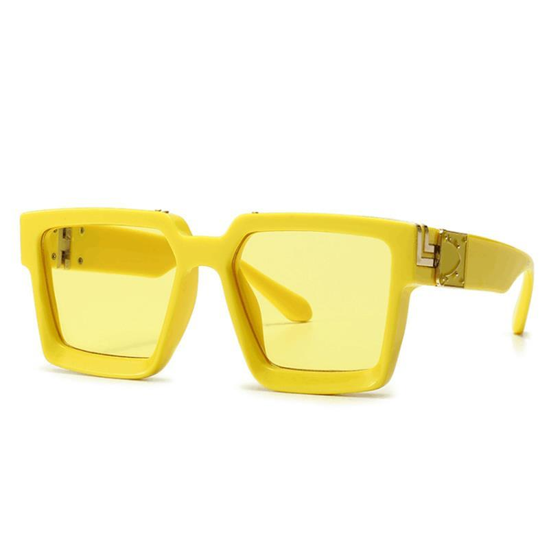 Gyors kiszállítás Western-stílusú Ins négyzet alakú napszemüvegek férfiaknak Eredeti műanyag fém keretek Vintage Fashion Big Frame Vezetés Lovaglás Napvédő Anti_voghion.com