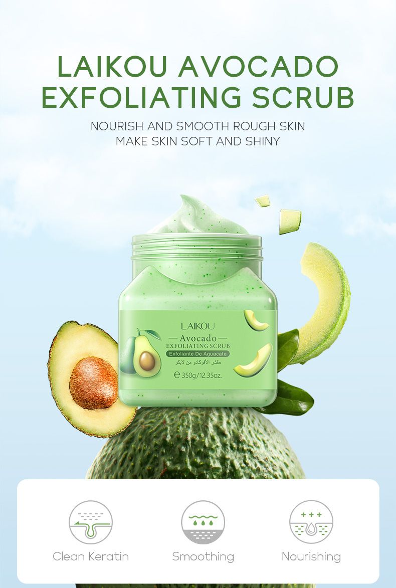 Scrub e trattamenti per il corpo Laike Scrub all'avocado 350 g Keratin Smooth Skin Rejuvenation Cosmetics Prodotti per la cura della pelle_voghion.com