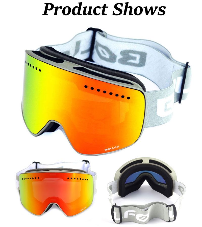 Skibril met magnetische dubbellaagse gepolariseerde lens Skiën Anti-condens UV400 Snowboardbril Heren Dames Skibril Brillenkoker_voghion.com
