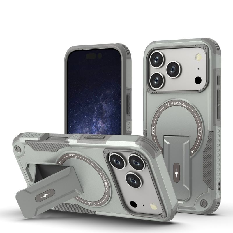 Shockproof Military Grade Armor Kickstand Case For Iphone 17Air 16E 15 14 Plus 13 12 11 Pro Max Charging_voghion.com