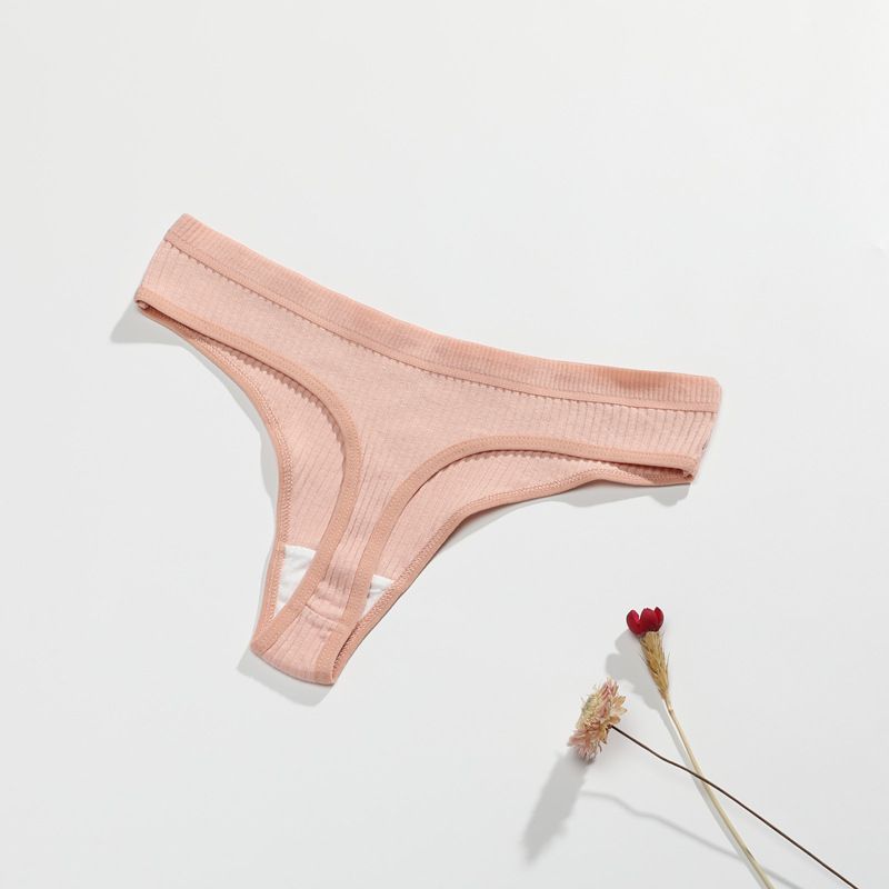Nueva ropa interior en forma de T para niñas, con cintura ceñida y caderas elevadas, tangas con rosca y cintura baja transpirable._voghion.com