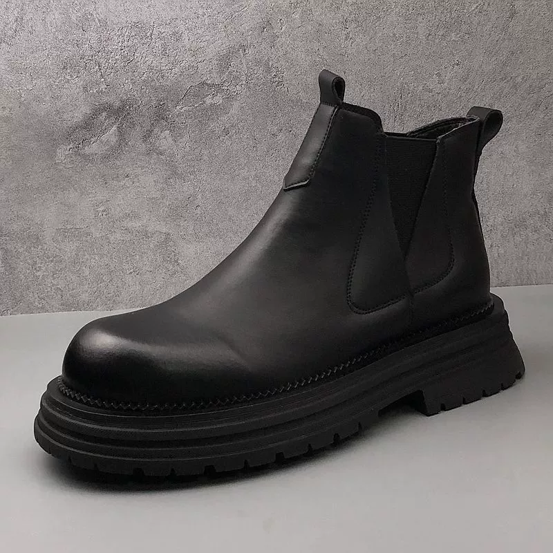 Ghete de piele cu vârf înalt pentru bărbați, toamnă-iarnă, noi, cizme Martin, stil britanic, tendință retro, cizme cowboy pentru bărbați, cizme Martin retro_voghion.com