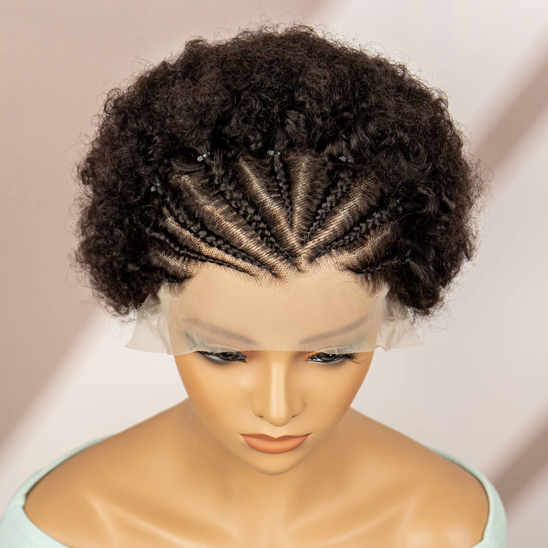 Mežģīnes īsti mati afro bize modes jauni īsi mati_voghion.com