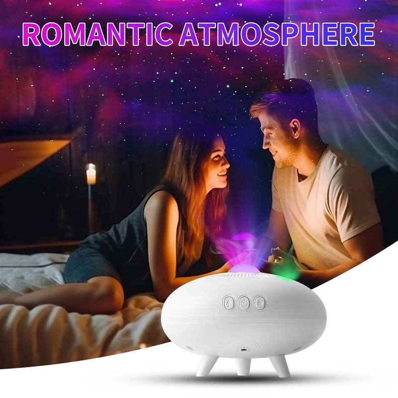 UFO projector bedroom galaxy projector ceiling starry sky night light with remote control children's room decoration decoration gift_voghion.com