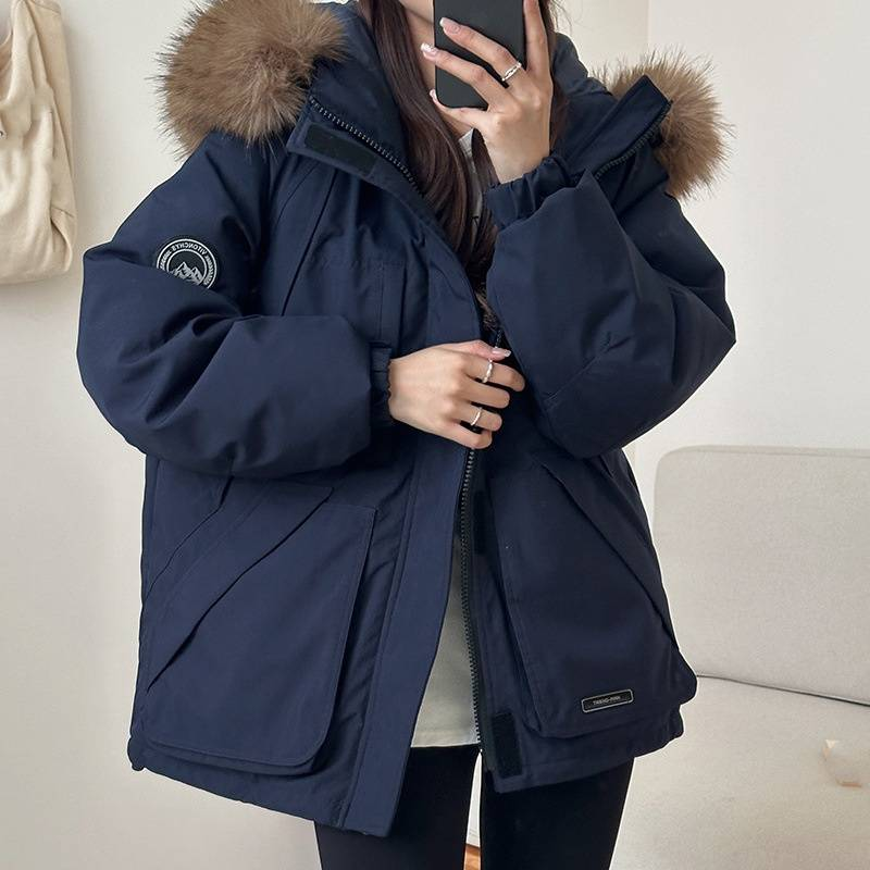 Women's Clothing Workwear Cotton Coat For Women Mid Length Winter Thickened Warm jacket Cotton Coat Loose Casual Warm Cotton Coat_voghion.com
