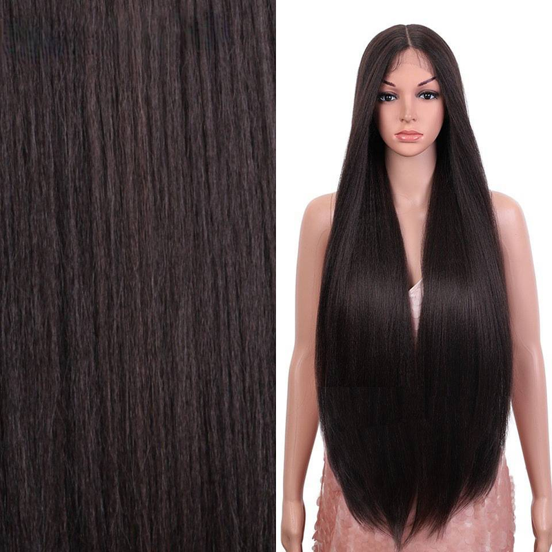 Haarverlängerungen Perücken Front Lace Perücke gewelltes langes glattes Haar Chemiefaser Headset Explosion Perücke Headset Perücke_voghion.com
