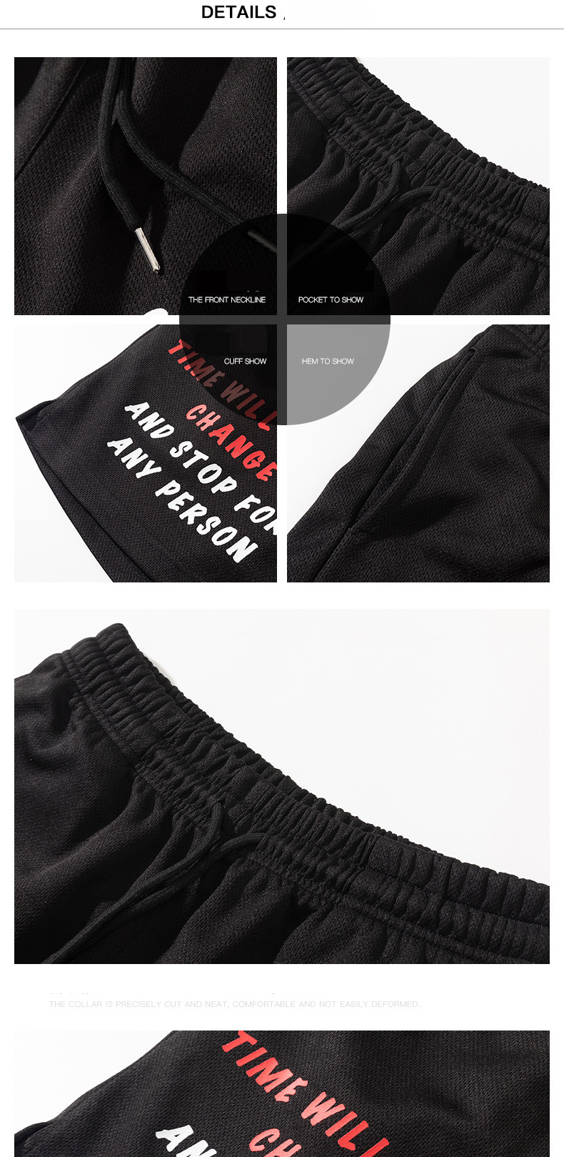 Basketbalshorts Knielange shorts voor jongens Zomer Trendy merk Ins Losse letters High Street Couple Four Points Broek_voghion.com