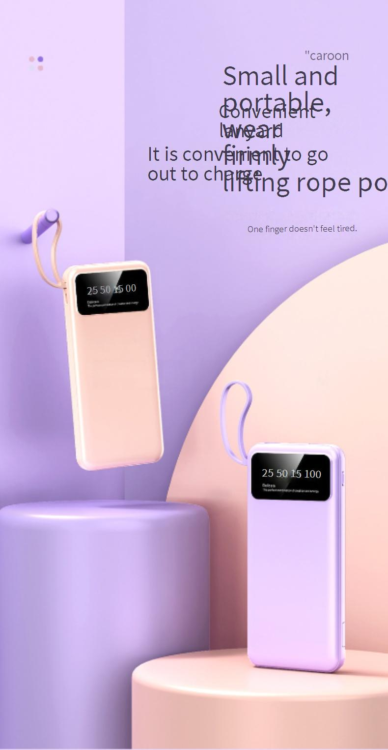 Mobil Telefon Aksesuarları Power Bank 20000mAh Dahili Hızlı Şarjlı Mini Ultra İnce Paylaşımlı Mobil Güç Hediye Özelleştirilmiş LOGO_voghion.com