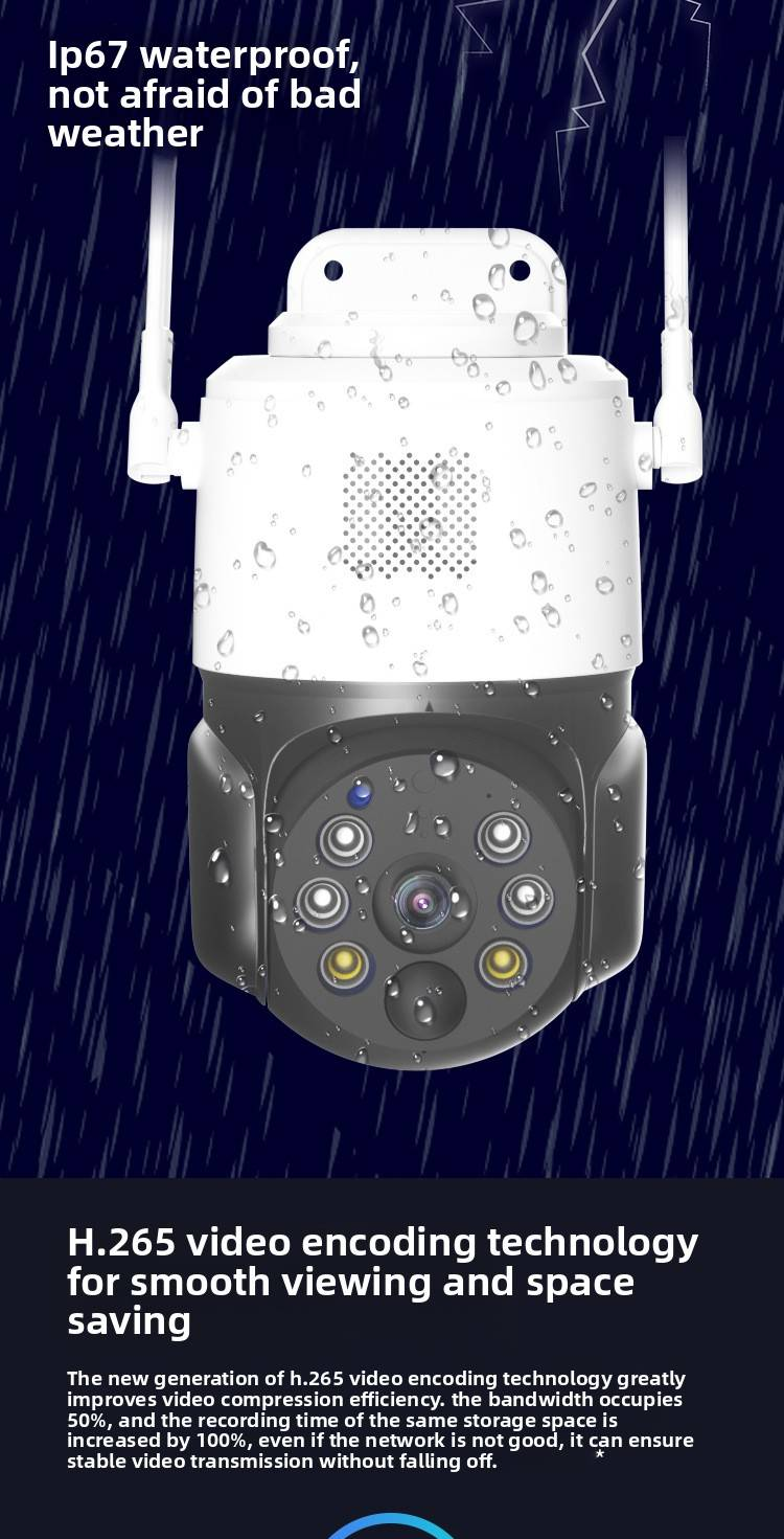 Solar Wireless Security Camera - 360° Panoramic View With AI Motion Detection (No Blind Spots Night Vision Mobile Remote Viewing IP66 Weatherproof)_voghion.com