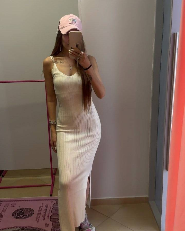 Abito in maglia con bretelle per donna, primavera ed estate, stile lungo e aderente, con cappotto, gonna aderente, abito in maglia alla moda per donna_voghion.com