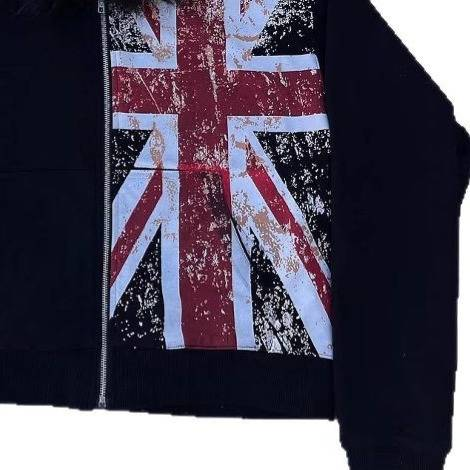 Y2K Anime Print Hoodie With Faux Fur Trim - Oversized Streetwear Sweatshirt, Retro Cartoon Pullover With Pocket, Unisex Casual Fashion_voghion.com