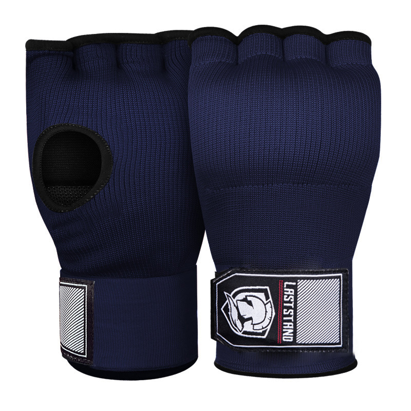 Muay Thai Kampf-Gel-Handschuh, Halbfinger-Handschuhe für Männer und Frauen, Lazy Hand Wraps mit Faustspitzen-Schutz, Handtuch, Zwei-in-Eins_voghion.com