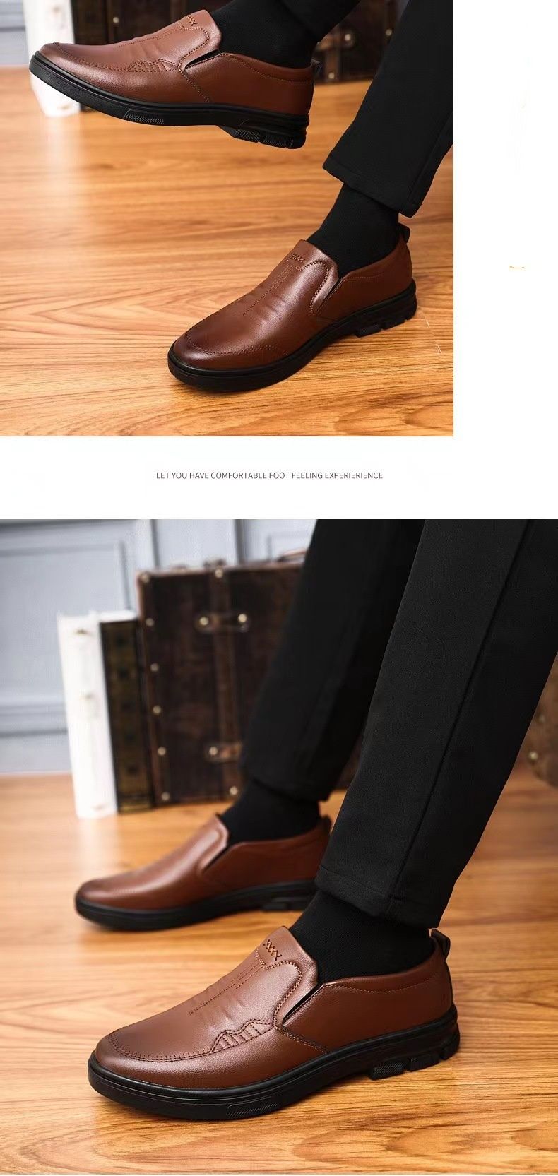 Autumn Men's Casual, Comfortable, Breathable And Tight-fitting British Solid Color Men's Shoes For Business_voghion.com