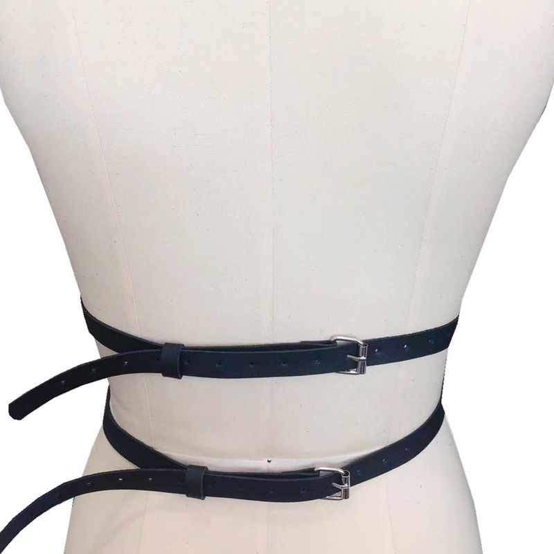 Ceinture en cuir à double rangée, collier sexy, chaîne de taille tendance et tendance_voghion.com