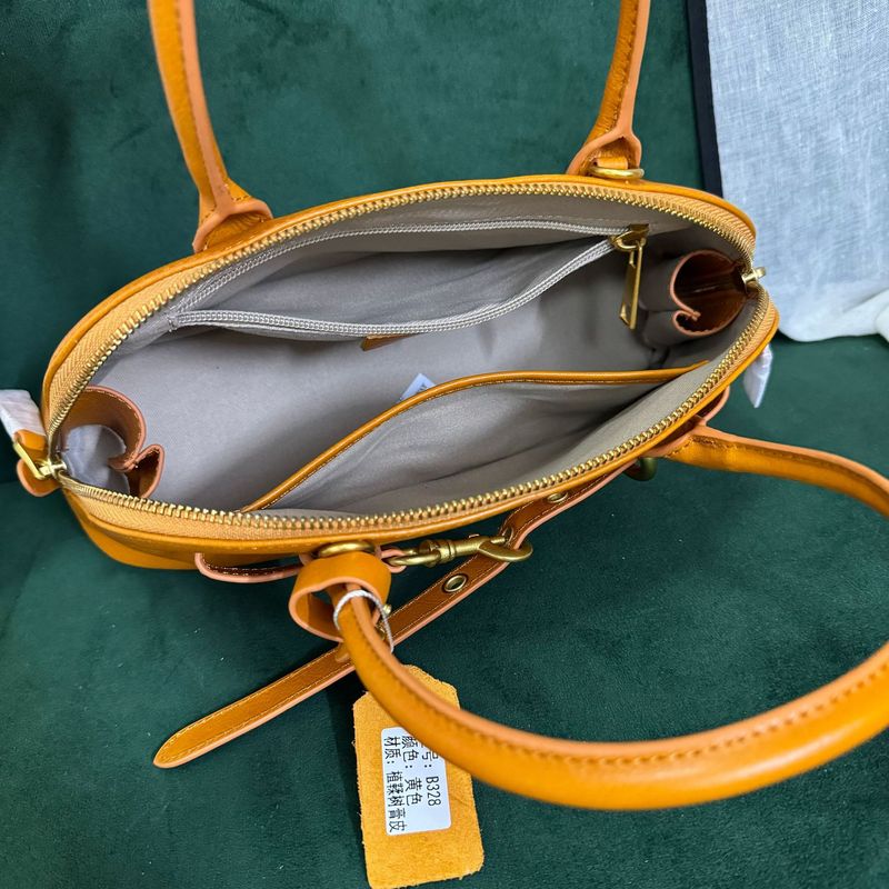 Oberschicht aus pflanzlich gegerbtem Rindsleder mit Baumpaste, Nische, Frühherbst, High-End-Umhängetasche für Pendler, vielseitige Handtasche_voghion.com