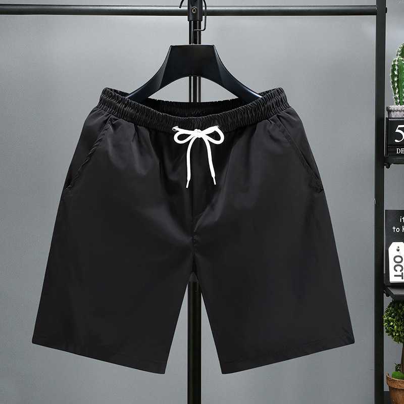 Fashionabla herrshorts smala sommartidmärke tryck avslappnad snabbtorkande Capris strandbyxor social spirit barnbyxor_voghion.com