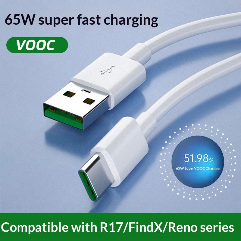 Câble de charge rapide Digitex compatible OPPO Type-C R17pro Reno FindX 65 W, port vert_voghion.com