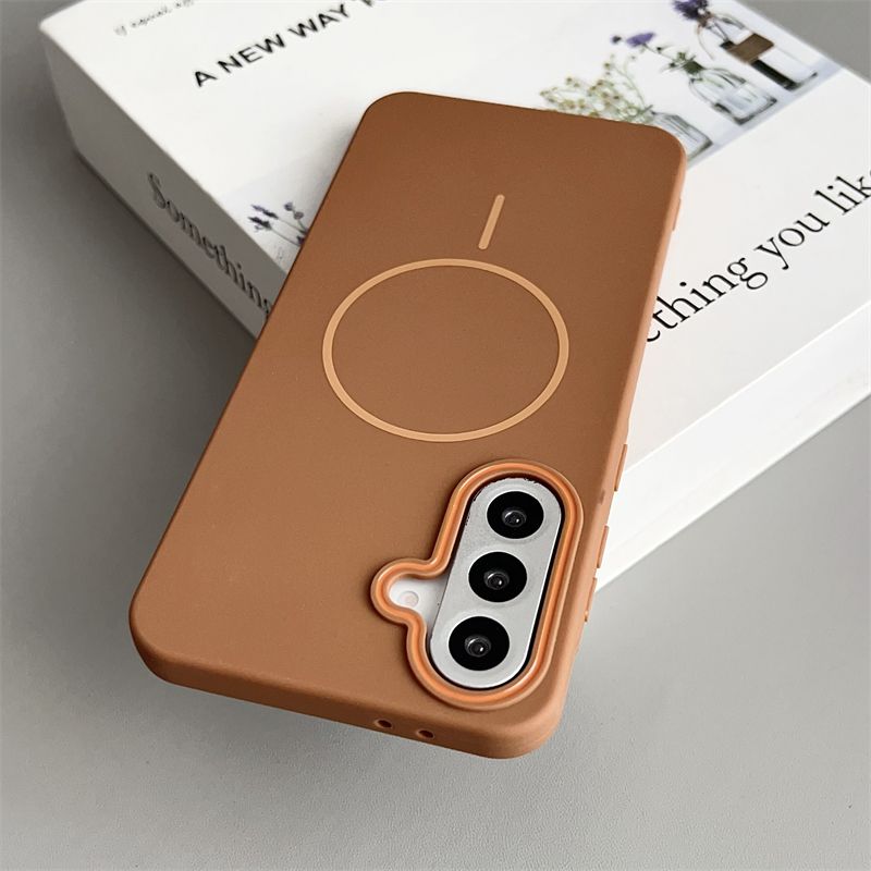 Custodia in silicone opaco morbido per Samsung S25 S24 S23fe S22 Ultra Plus A56 A36 A26 A16 A06 A55 A14 A13 A54 Magnetica_voghion.com
