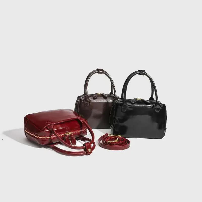 Borsa a mano da bowling retrò francese piccola e alla moda, borsa a tracolla, borsa da donna, 2025_voghion.com