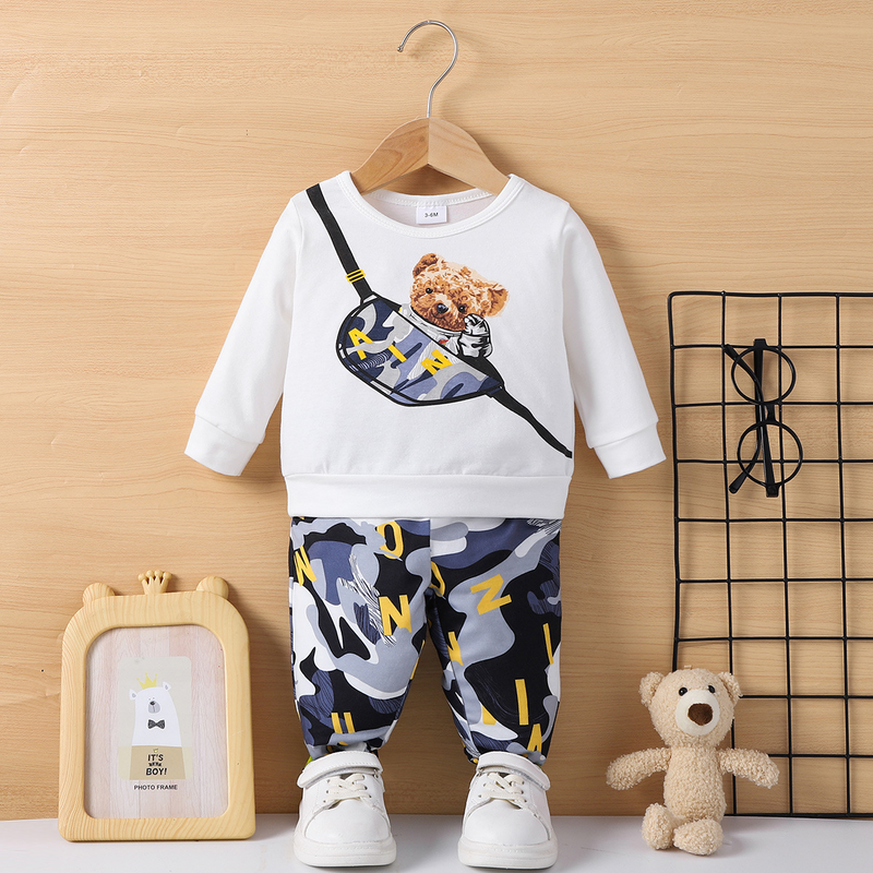 Set con felpa con cappuccio Mother&Kids per ragazzi, borsa per plancton, set in due pezzi stampato_voghion.com