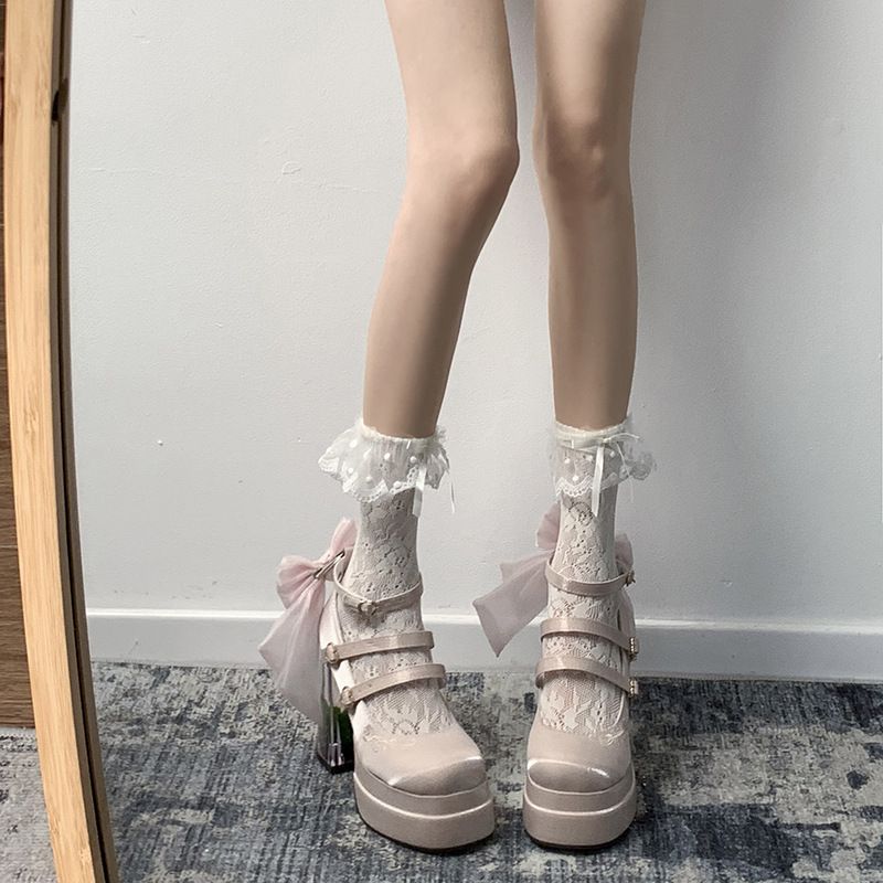 Round-Toe Chunky Heel Pumps Height-Boosting Low-Cut Pumps Stylish And Versatile_voghion.com