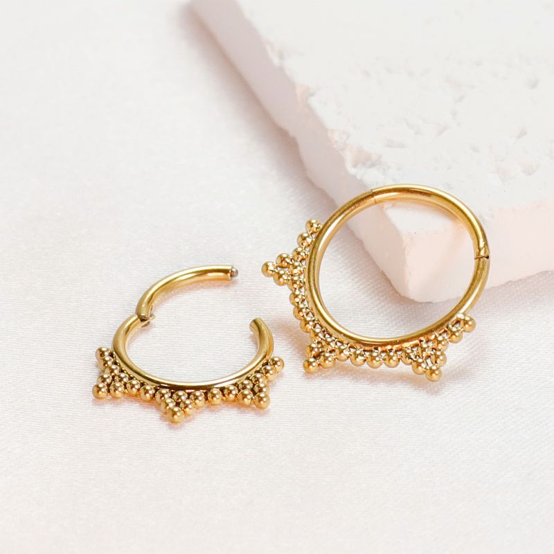 F136 Titanium Nose ring Cartilage Hoop Earrings Septum Clicker 16G Tragus Piercing Lobe Hinged Segment Helix Zircon Body Jewelry_voghion.com