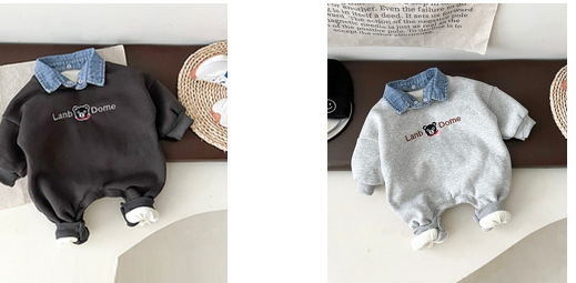 Babytøj Babytøj Vinter drenge og piger baby tegneserie cowboy krave tyk kravledragt nyfødt onesie efterår og vinter tøj_voghion.com