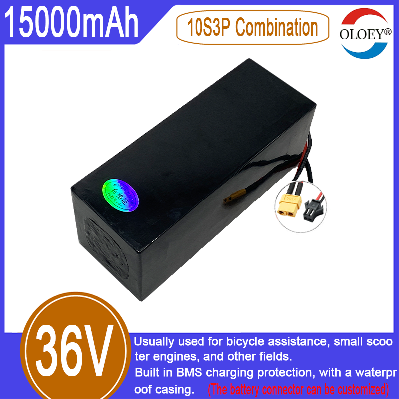 36V lithium-ion battery pack, 10S3P combination, 15000mAh, built-in BMS charging protection, explosion-proof, waterproof_voghion.com