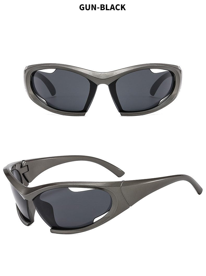 Men's Sunglasses New Style Mountaineering Hollow Sunglasses Fashion Outdoor Cycling Glasses Personality Running Windproof Goggles_voghion.com