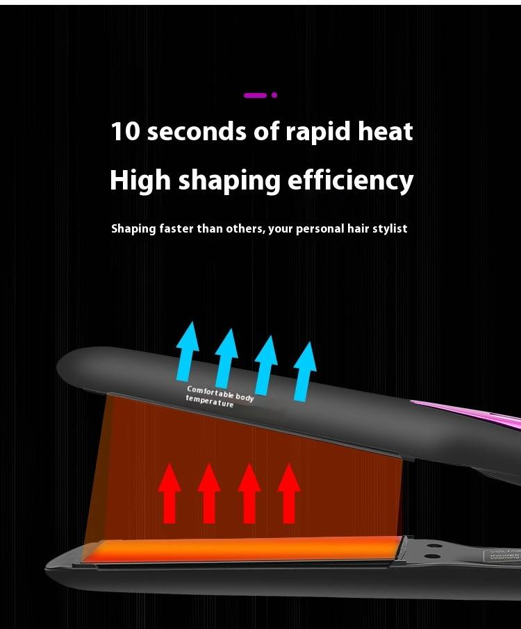 Haarglätter mit Temperaturregelung – Professionelles Glätteisen für glattes und krauses Styling (Keramikplatten, schnelle Hitze, Salonqualität)_voghion.com