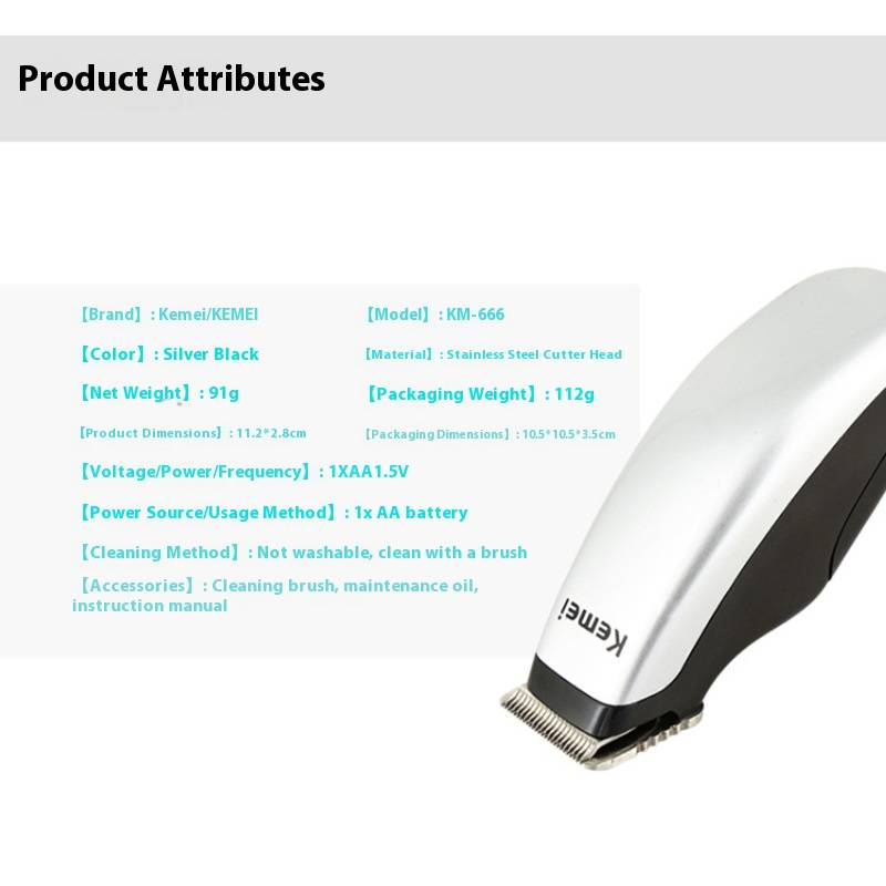 Cordless Hair Clipper For Men & Women, Rechargeable Battery-Powered Hair Trimmer With Adjustable Guide Combs, Professional Home Barber Kit_voghion.com