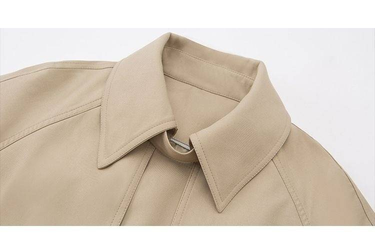 Elegante lange trenchcoat in Koreaanse stijl voor dames - Afslankend, flatterend en veelzijdig bovenkleding voor kleine tot grote maten_voghion.com