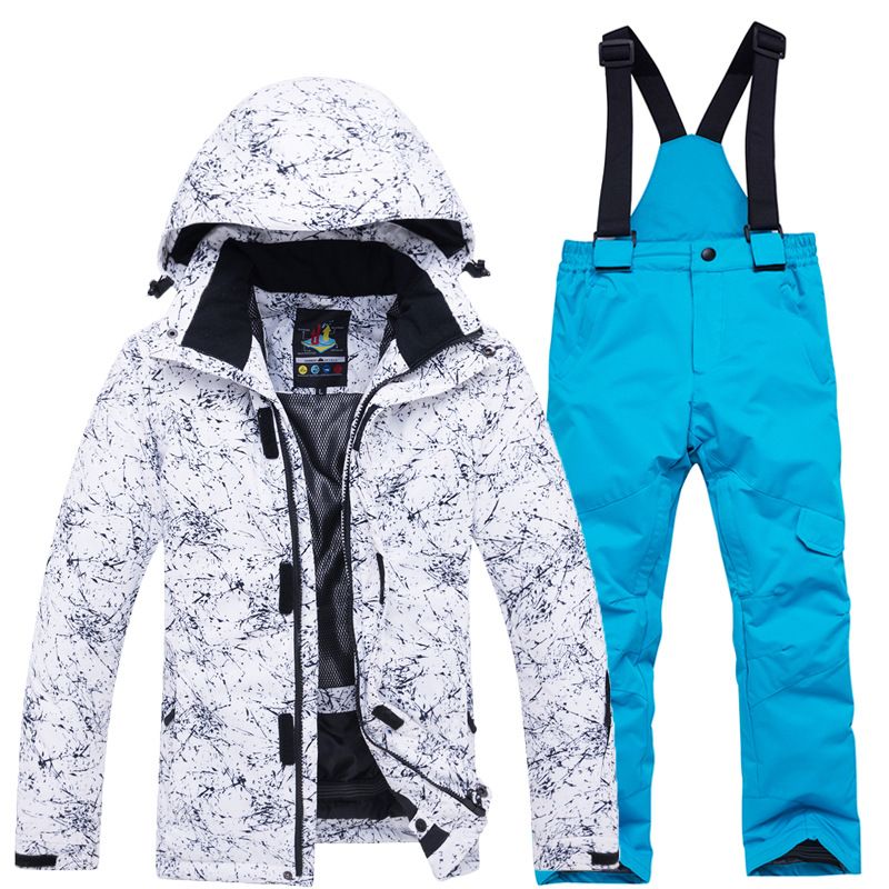 Kids' Winter Snowsuit Set – Insulated Waterproof Ski Jacket & Pants For Boys & Girls (Lightning & Colorblock Styles)_voghion.com