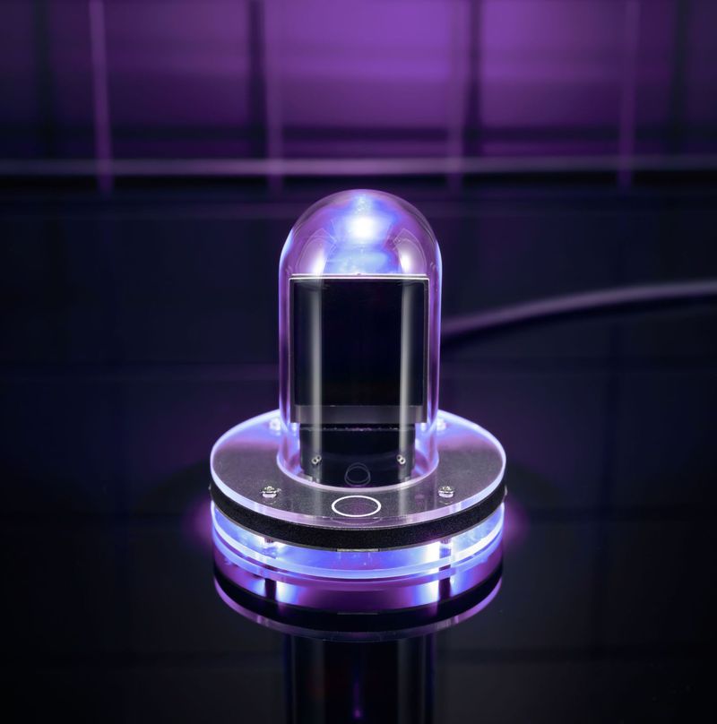 Retro Nixie Tube-Style Smart Clock – Bitcoin Ticker & Weather Display With Page-Turning Animation Night Light_voghion.com